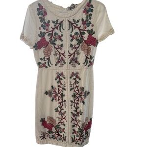 Beautiful Monsoon Lilou Linen Embroidered Dress , size 8